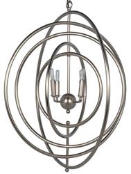 Brooks Pendant, Metal with Antique Silver Finish by Noir Furniture