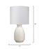 Frieze Ceramic Table Lamp, White by Jamie Young