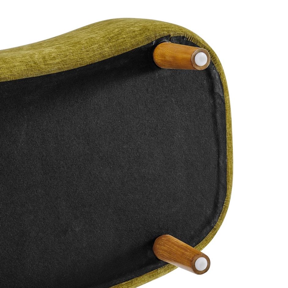 Leony Chenille Storage Bench, Seneca Olive  by New Pacific Direct