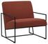 MARITA OCCASIONAL CHAIR BRICK in BRICK RED UPHOLSTERY WITH MATTE BLACK METAL FRAME by Dovetail