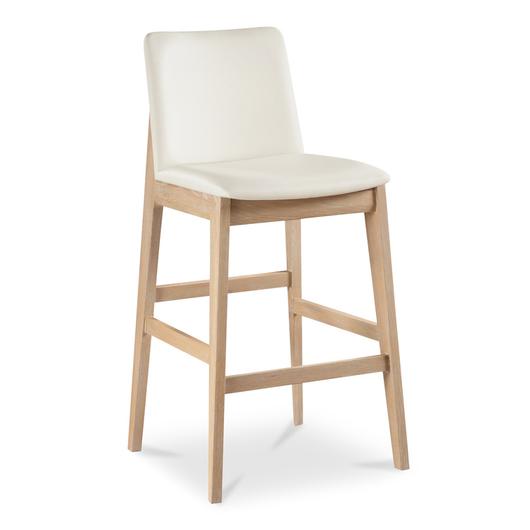 Deco Oak Barstool PVC White by Moes Home