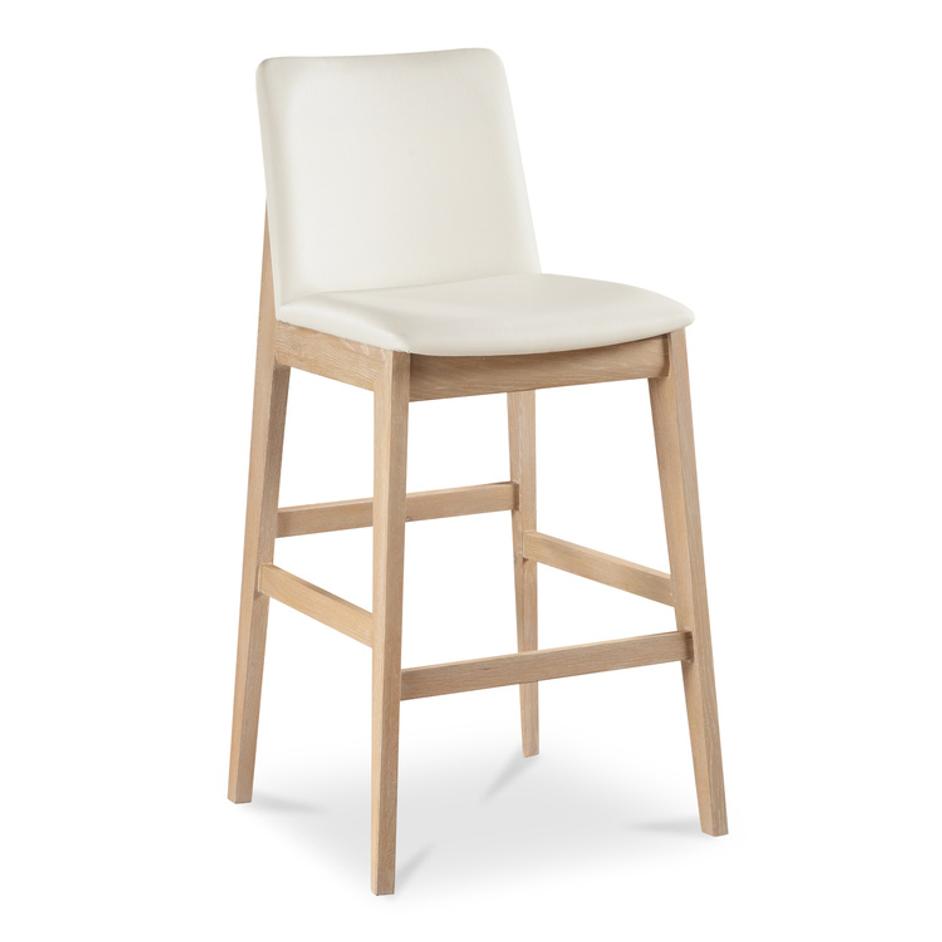 Deco Oak Barstool PVC White by Moes Home