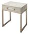 Kain Faux Shagreen Side Table, Cream by Jamie Young