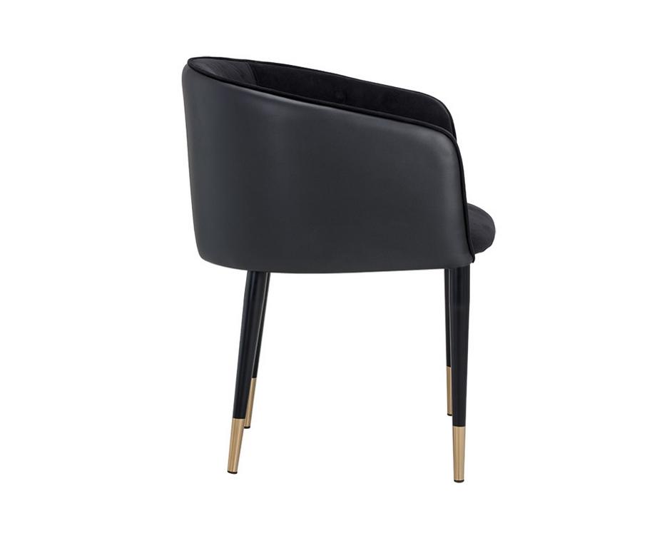 Asher Dining Chair - Abbington Black / Napa Black by Sunpan
