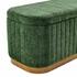 Clinton Chenille Storage Bench, Seneca Green  by New Pacific Direct