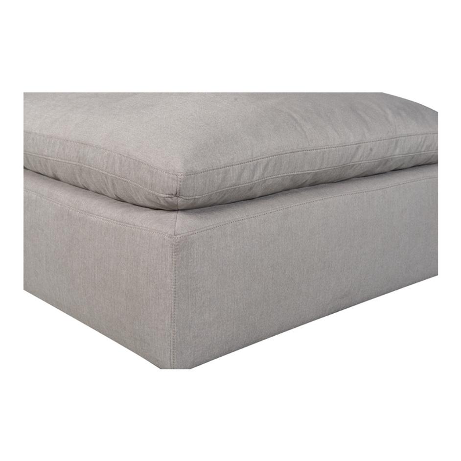 TERRA CONDO OTTOMAN LIVESMART FABRIC LIGHT GREY by Moes Home