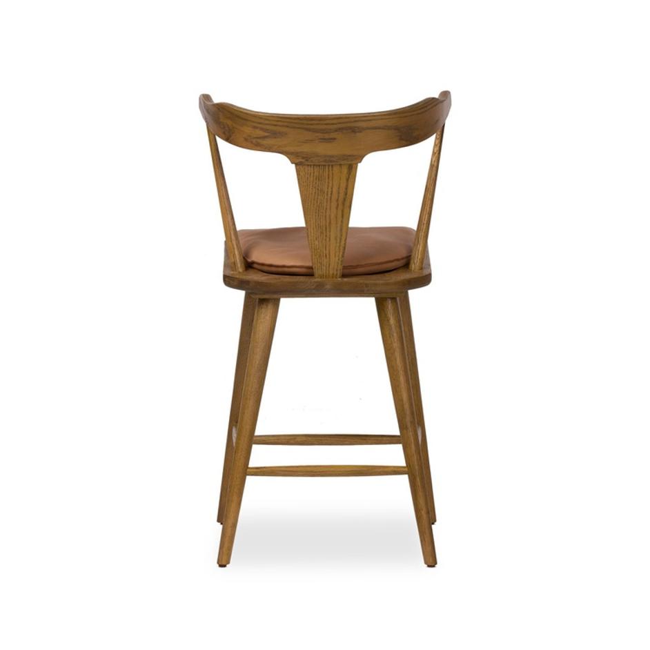 Ripley Bar + Counter Stool - Whiskey Saddle by Four Hands