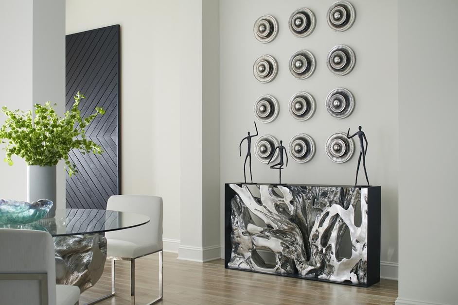 Circles Wall Tile, Silver Leaf with Antiquing by PHILLIPS COLLECTION