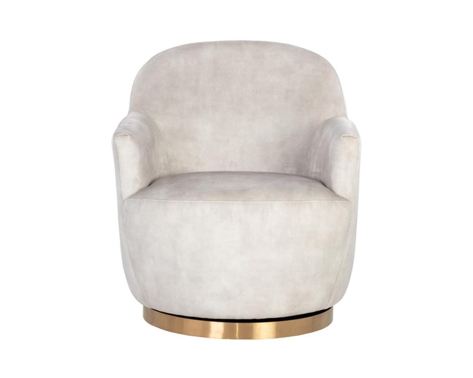 CASEY SWIVEL LOUNGE CHAIR - NONO CREAM by Sunpan