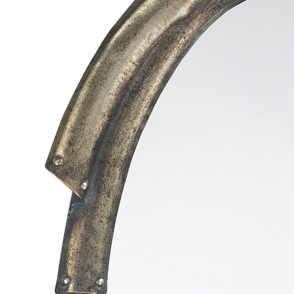 Margaux Metal Oval Wall Mirror, Antique Silver by Jamie Young