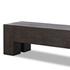 Abaso Accent Bench - Ebony Rustic Wormwood Oak by Four Hands