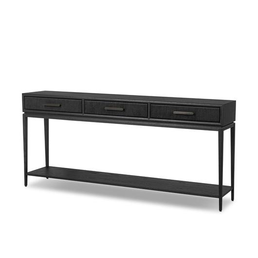 Rosenell Console Table - 78" - Black Oak Solid by Four Hands