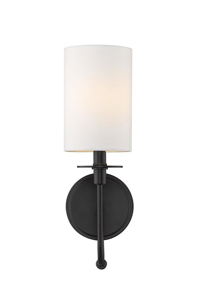 Ella 1 Light Wall Sconce in Matte Black Finish by Z-Lite