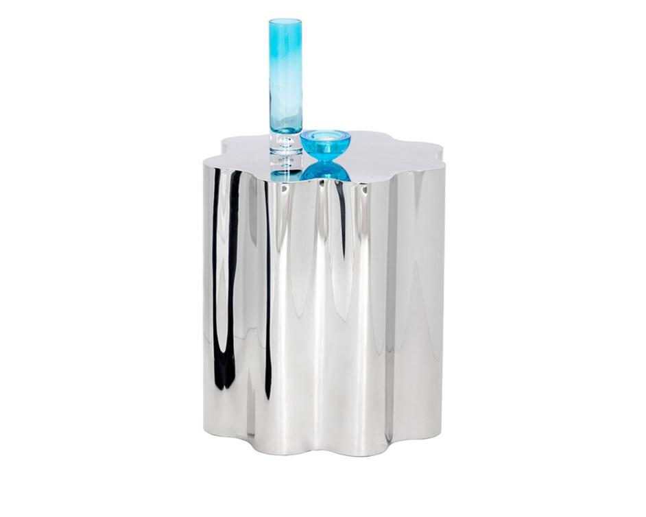 DAHLIA SIDE TABLE - STAINLESS STEEL by Sunpan