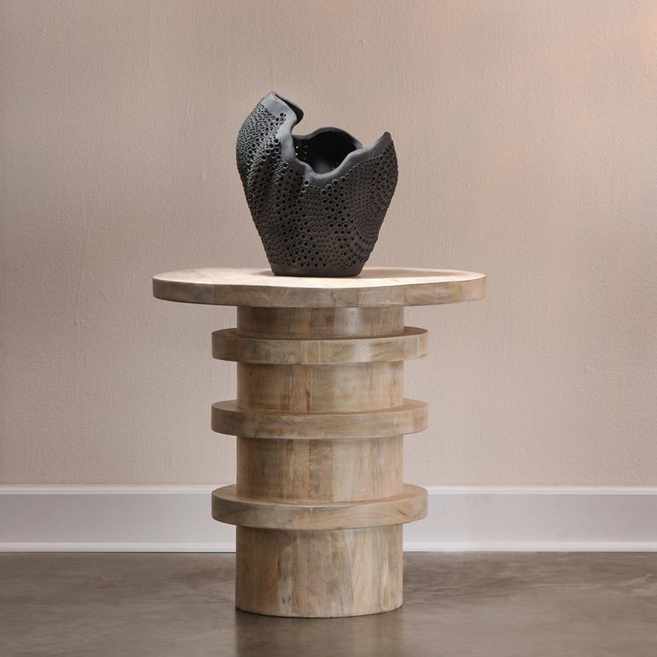 Revolve Wood Side Table, Cream by Jamie Young