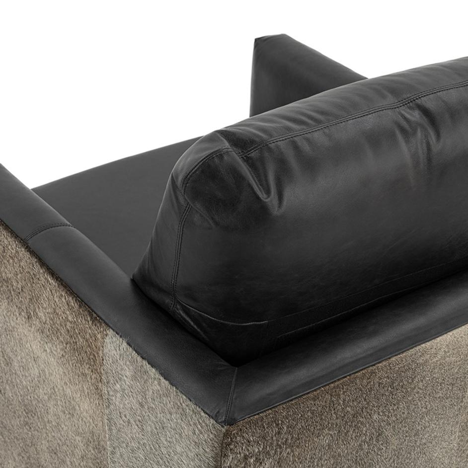 Lathe Leather/Hide Accent Chair by Classic Home