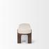 Sohan Dark Elm Wood w/ Oatmeal Fabric Bench by Mercana