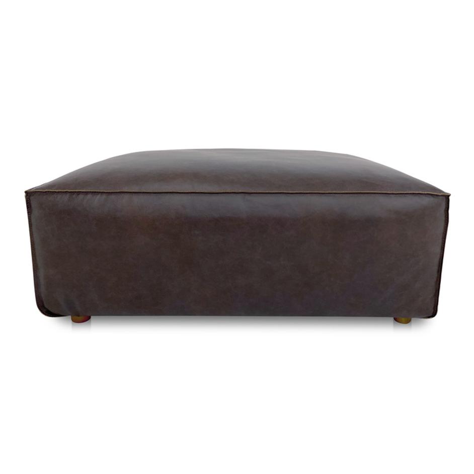 Form Ottoman Espresso Brown Leather by Moes Home