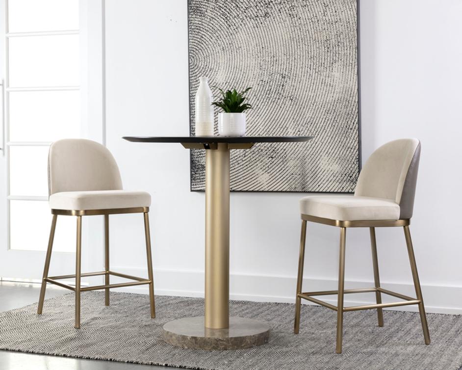 LAVANIA COUNTER STOOL - MEG TAUPE / PORCINI TAUPE by Sunpan