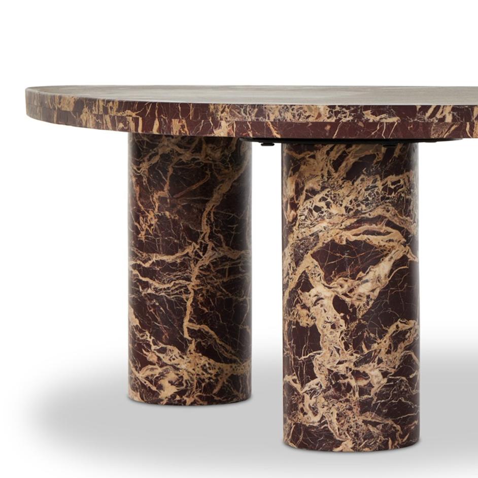 Zion Coffee Table - Merlot Marble by Four Hands