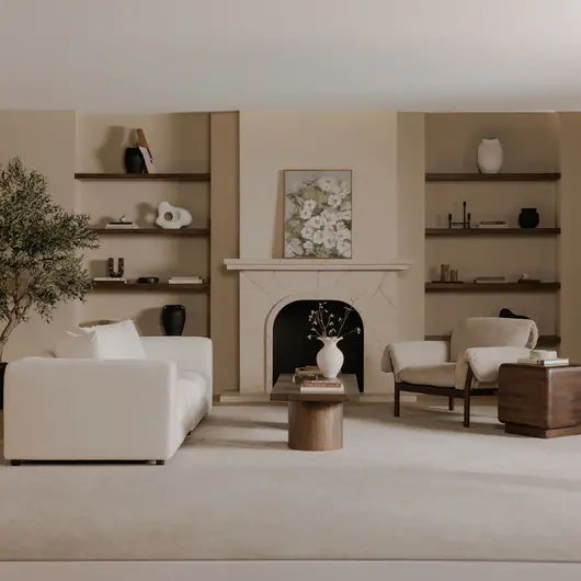 Davie Sofa Warm White by Moes Home