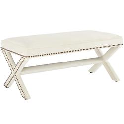 Espey Performance Velvet Bench In Ivory by Modway Furniture