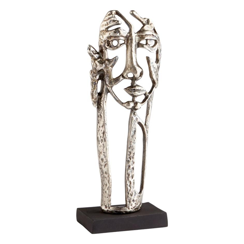 Visage Sculpture in Antique Nickel by Cyan Design