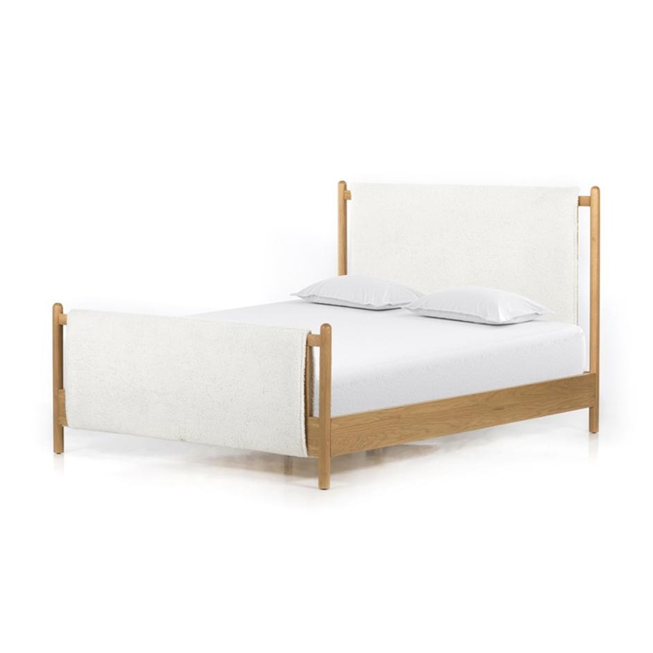 Bowen Bed In Sheepskin Natural In King by FOUR HANDS