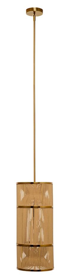 Congruent 1-Light Iron and Cotton Pendant by Jamie Young