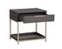 Rebel Nightstand - Gold - Charcoal Grey by Sunpan