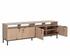 AMBROSE MODULAR MEDIA CONSOLE AND CABINET - RUSTIC OAK - BLACK by Sunpan