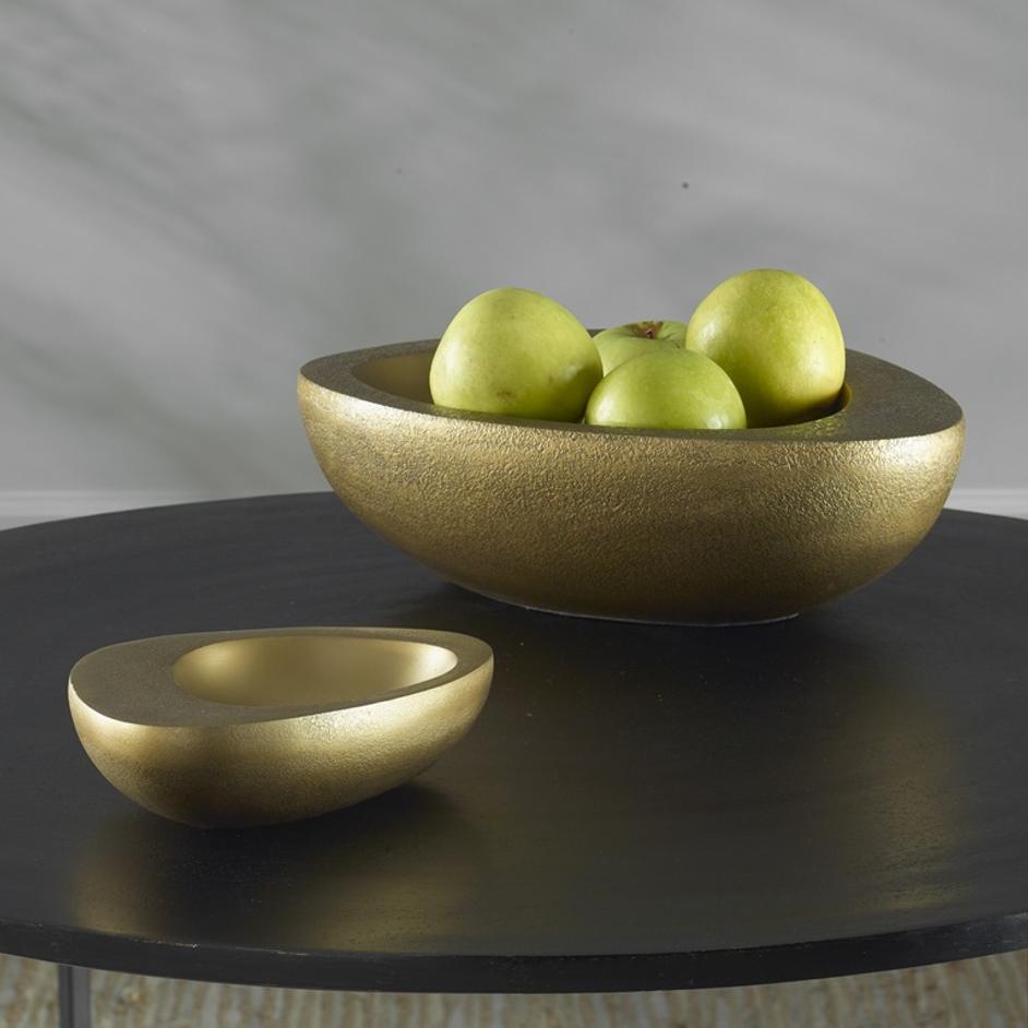 Ovate Brass Bowls, Set Of 2 by Uttermost