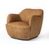 Julius Swivel Chair In Nubuck Cognac by Four Hands