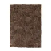 Patchwork Shearling Rug In Taupe In 8'X10' by FOUR HANDS