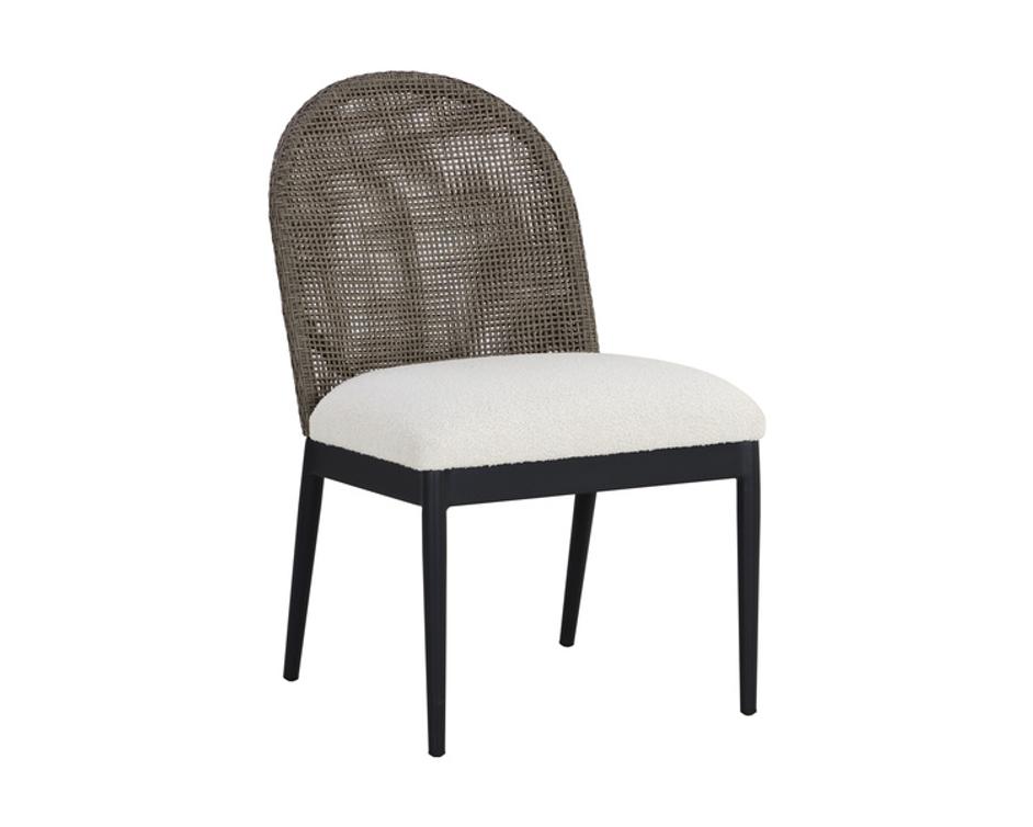 CALANDRI DINING CHAIR - BLACK - LOUIS CREAM by Sunpan