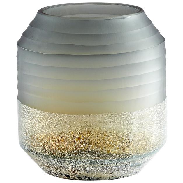 Small Alchemy Vase in Grey and Guilded Silver by Cyan Design