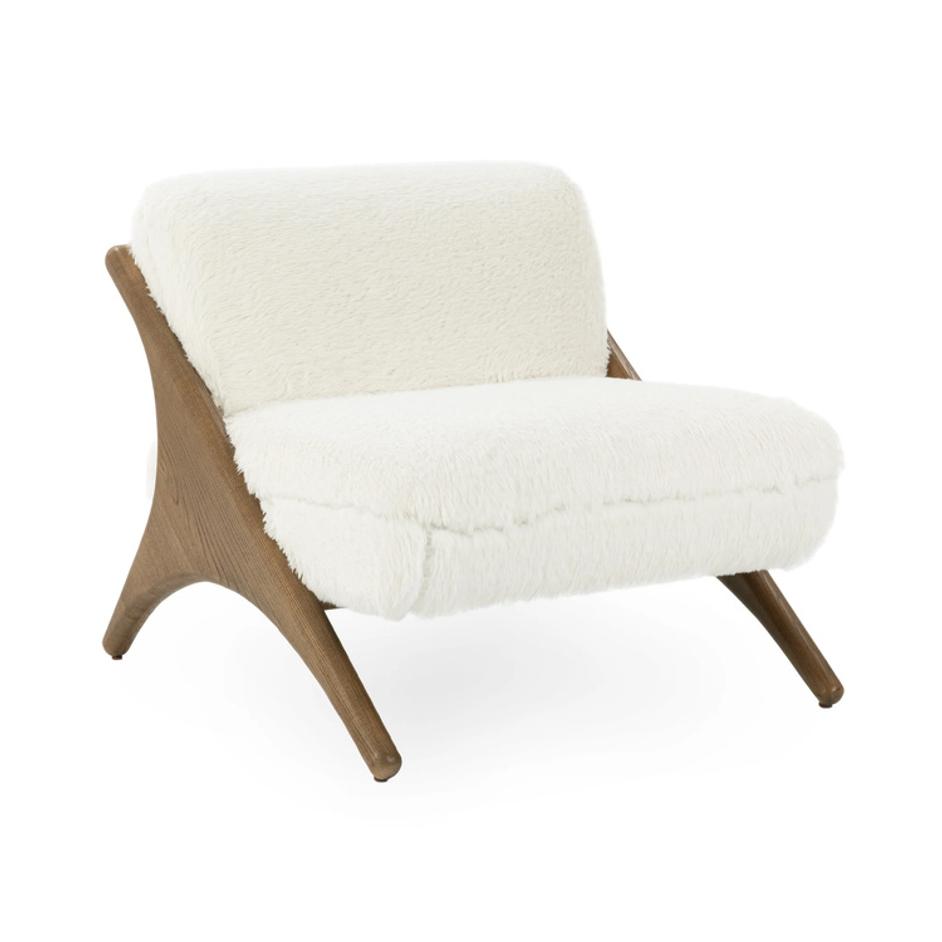 Georgia Upholstered Accent Chair - Ivory by Classic Home
