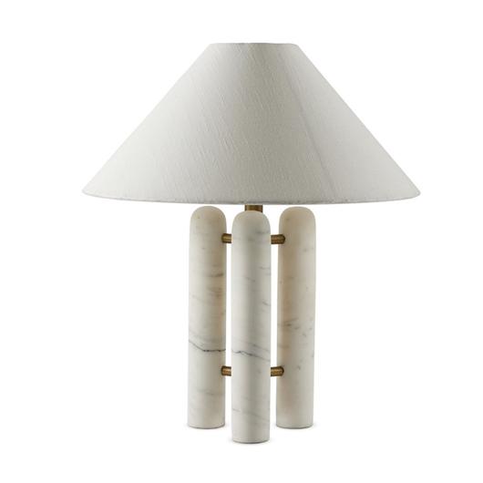 Medici Table Lamp In Chrcl And White Mrbl by FOUR HANDS