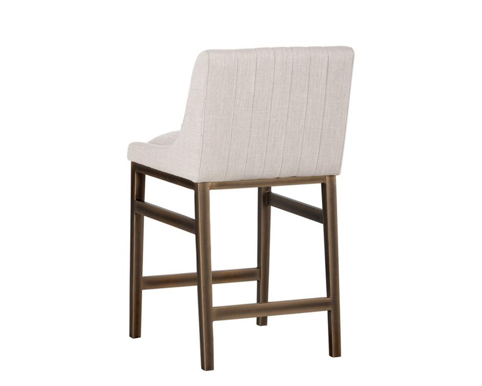 Halden Counter Stool - Beige Linen by Sunpan
