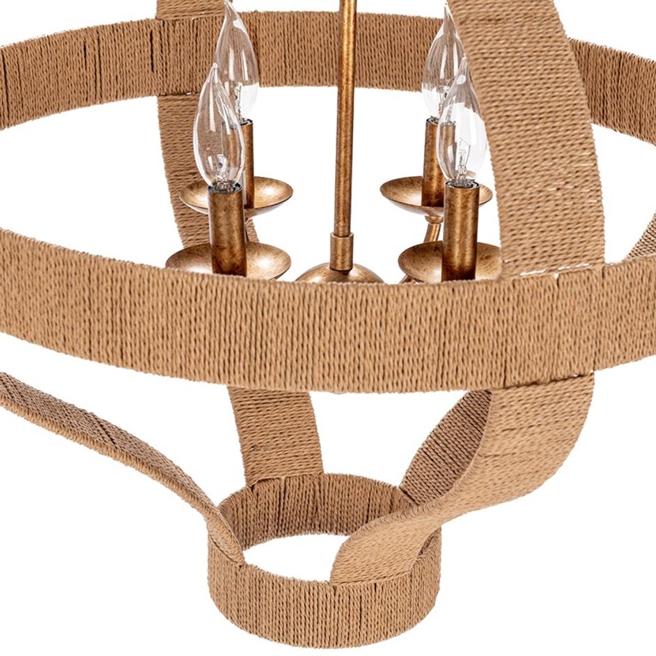 Sarmiento Pendant Natural/Gold by Classic Home