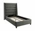 Koah Grey Velvet Bed in Twin by tov furniture