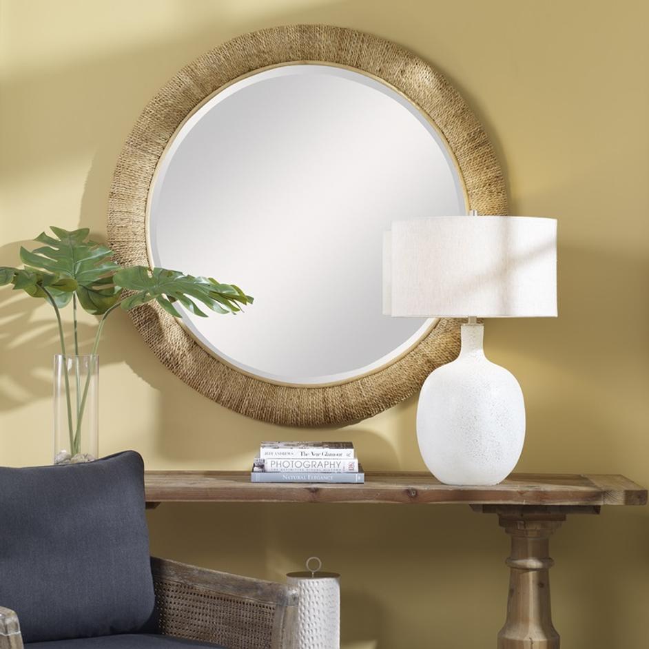 Mariner Natural Round Mirror by Uttermost