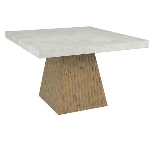 Ridley Reclaimed Pine 47" Square Dining Table Natural/Weathered Chalk by Classic Home