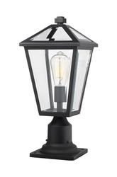 Talbot 1 Light Outdoor Pier Mounted Fixture in Black Finish by Z-Lite