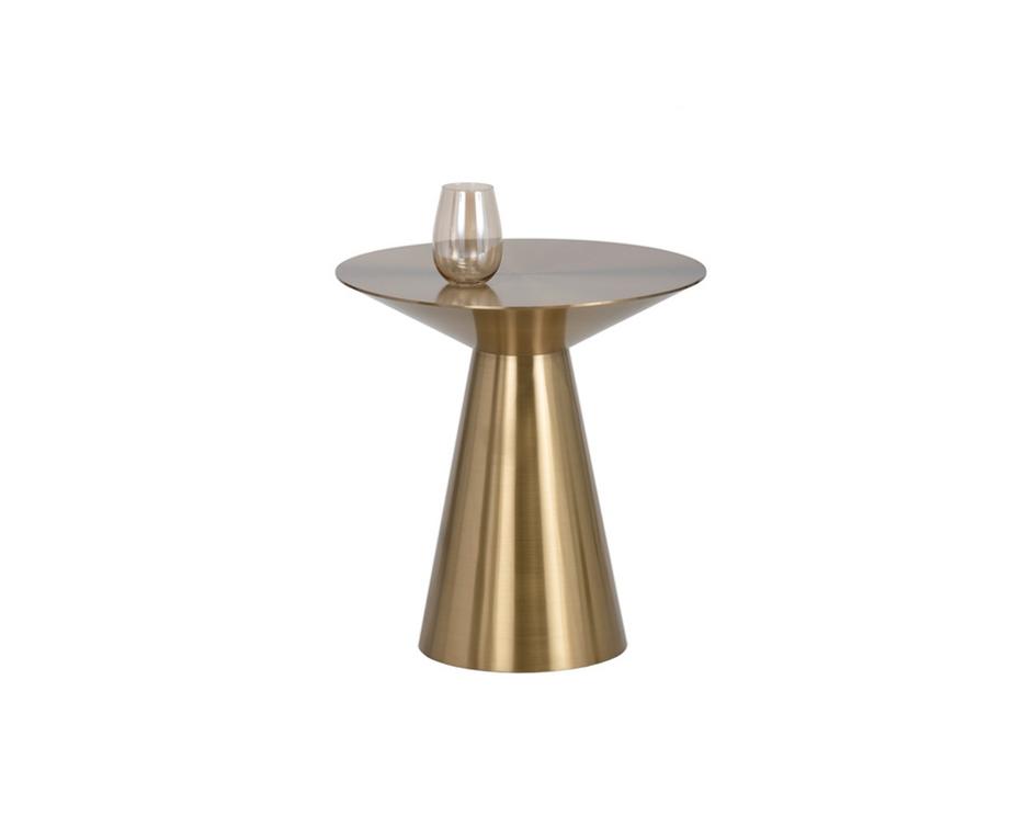 Carmel Side Table - Yellow Gold by Sunpan