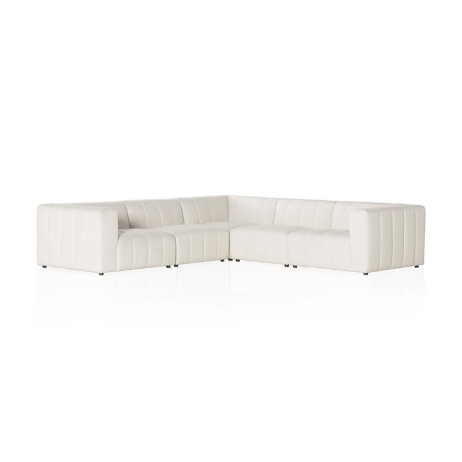 Langham Channeled 5-Piece Sectional - Fayette Cloud by Four Hands
