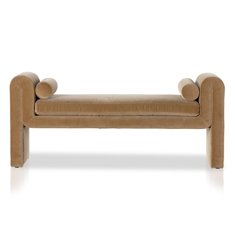 Mitchell Accent Bench in Surrey Camel by FOUR HANDS