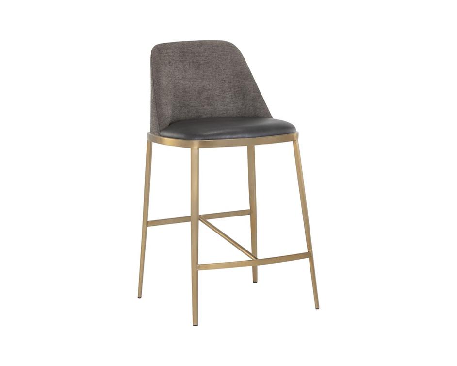 DOVER COUNTER STOOL - BRAVO PORTABELLA / SPARROW GREY by Sunpan
