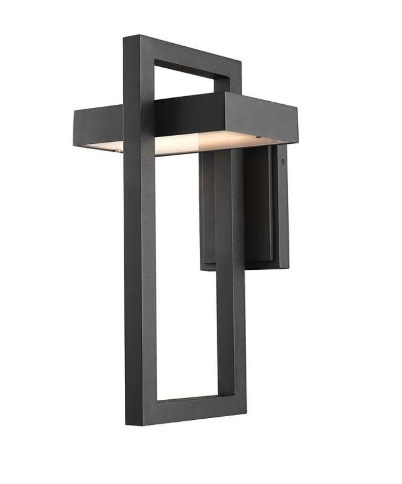 Luttrel 1 Light Outdoor Wall Sconce in Black Finish by Z-Lite