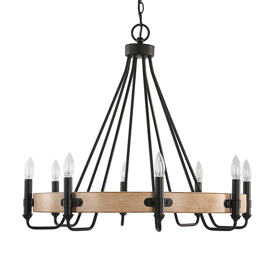 Deschutes 8 Light Farmhouse Chandelier by Uttermost